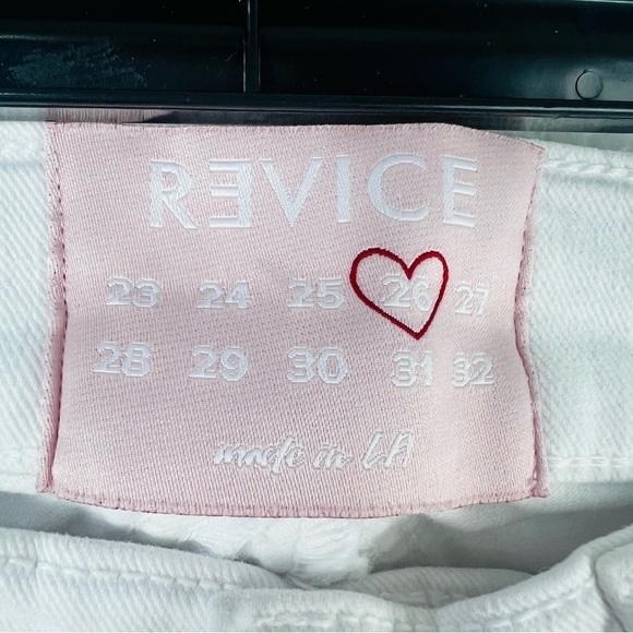 REVICE VENUS FLARES in OPTICAL WHITE denim jeans size 26 - Picture 9 of 13